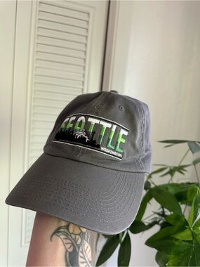 Embroidered Grey Simply Seattle Adult Unisex Hat Baseball Cap